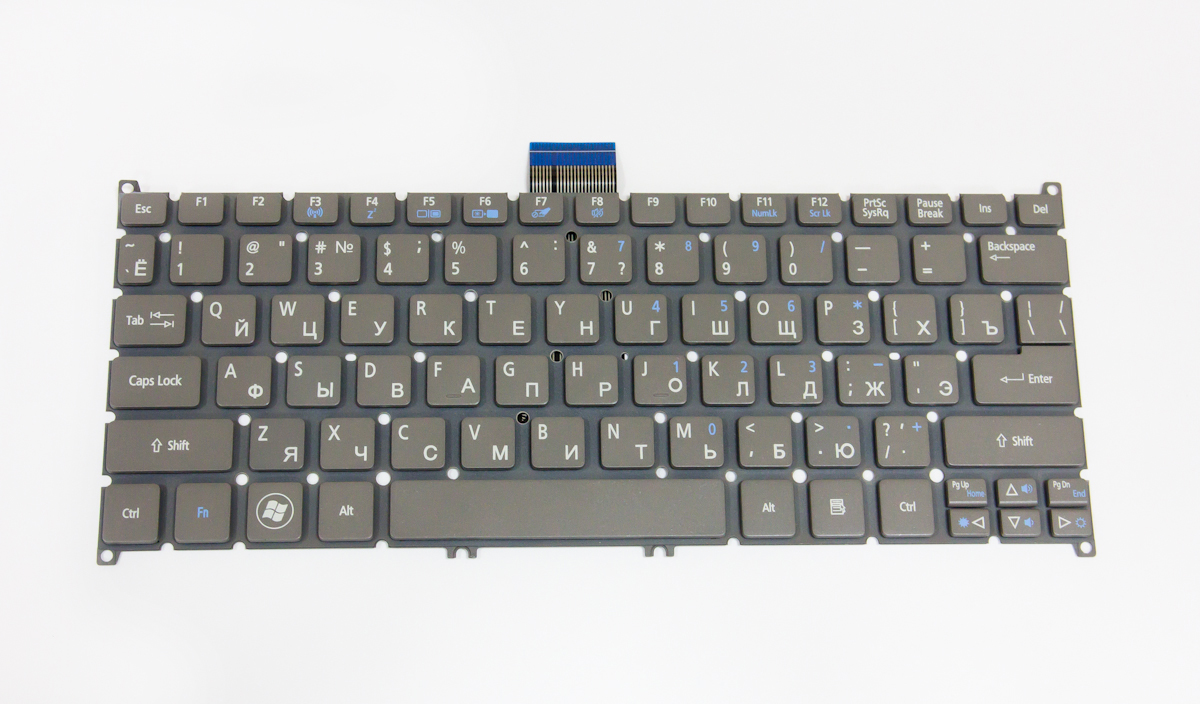 Клавиатура для ноутбука Acer S3 серая